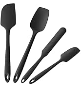 4-Piece Silicone Spatula Scrapers: Doosu 600°F Heat Resistant Food Grade Kitchen BPA Free Rubber ...