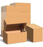 PACKKA 9x6x4 inches Shipping Boxes Set of 25, Corrugated Cardboard Boxes Literature Mailer Boxes ...