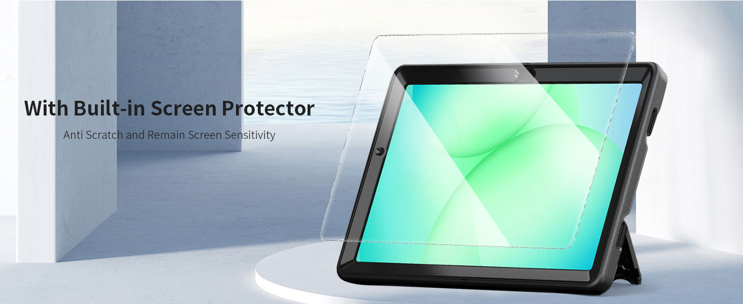 galaxy tab a11 plus case with built-in screen protector