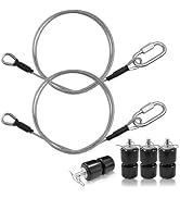 VIVBOO 2Pcs 304 Stainless Steel Support Cables & 4Pcs Aluminum Alloy Rollers Trailer Ramp Kit wit...
