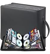 PUTNATRUE CD DVD Storage Binder, Large 200 Capacity CD Wallet with 100 Booklet Pockets & Handle, ...