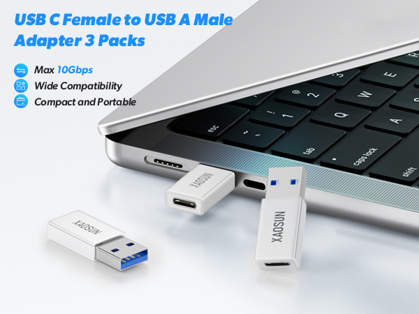 XAOSUN 10Gbps USB to USB C Adapter