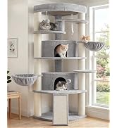 Gitelsnour Corner Cat Tree for Indoor Cats, Cat Tower with All Sisal Scratching Posts, Multi-Leve...