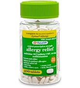 A+Health Cetirizine HCl 10mg Tablets, 24 Hour Allergy, Antihistamine, Indoor & Outdoor Allergies,...