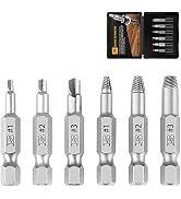 B BOSI TOOLS 6 Piece Damaged Screw Extractor Set, Stripped Screw Extractor Set
