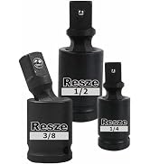 3 Pcs Universal Joint Swivel Socket Adapter Set,1/4",3/8"& 1/2"Drivers, Impact Universal Joint,U-...