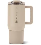 HydroJug Coffee Traveler 20oz Ceramic-Lined Mug with Handle, Dune