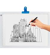 LED Tracing Light Box, Ultra Thin Light Pad with Adjustable Brightness. Comes with USB Cable, Ada...