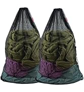 Meeall 2 Pack Laundry Bags Heavy Duty Mesh Wash Bags with Drawstring Closure for College, Dorm, T...