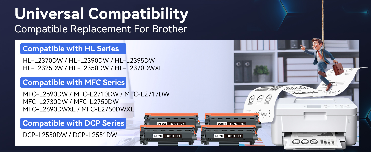 brother tn760 toner for brother printer tn-730/tn-760 tn dr730 brother MFC-L2710DW MFC-L2750DW