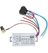 PWM DC Motor Speed Controller, DC 9V-60V & 20A Max Brush Motor Stepless Speed Controller with For...