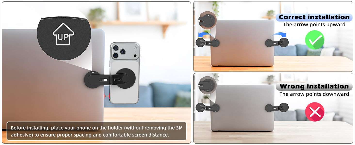 place your phone on the holder