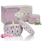 AGOL Aromatherapy Candles for Home Scented 2 Pack 2.5 oz Natural Floral Cherry and Vanilla Candle...