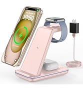 CIYOYO 3 in 1 Wireless Charging, Wireless Charger Stand for Multiple Apple Devices, Wireless Char...