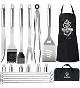 Grill Utensils Set,BBQ Grilling Accessories, Grill Set Gifts for Men Grill Tools,MUJUZE Barbeque ...