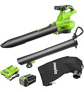 Greenworks 40V (230 MPH / 505 CFM / 75+ Compatible Tools) Cordless Brushless Leaf Blower / Vacuum...