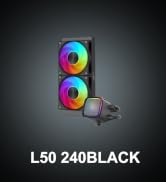 SAMA L50 240mm AIO Liquid CPU Cooler, Dot-Matrix Infinity Mirror ARGB, High-Performance Ceramic P...