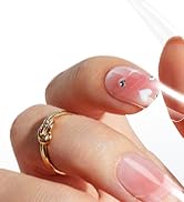 krofaue 500PCS Clear False Nails Tips, Half Cover Lady French Style Acrylic Artificial Tip Manicu...