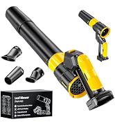 180° Rotated Leaf Blower Compatible with Dewalt 20V, 600 CFM Handheld Leaf Blowers Cordless, 3-Sp...