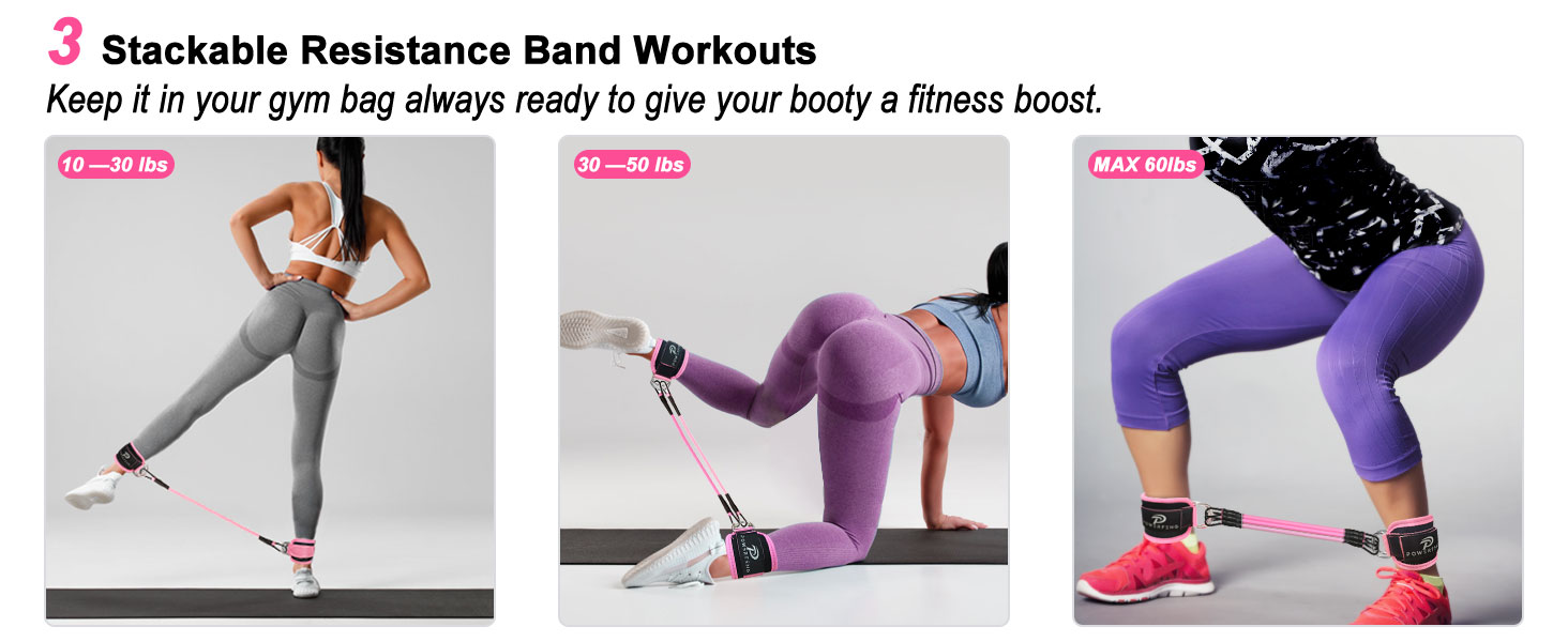 Ankle Resistance Bands with Cuffs