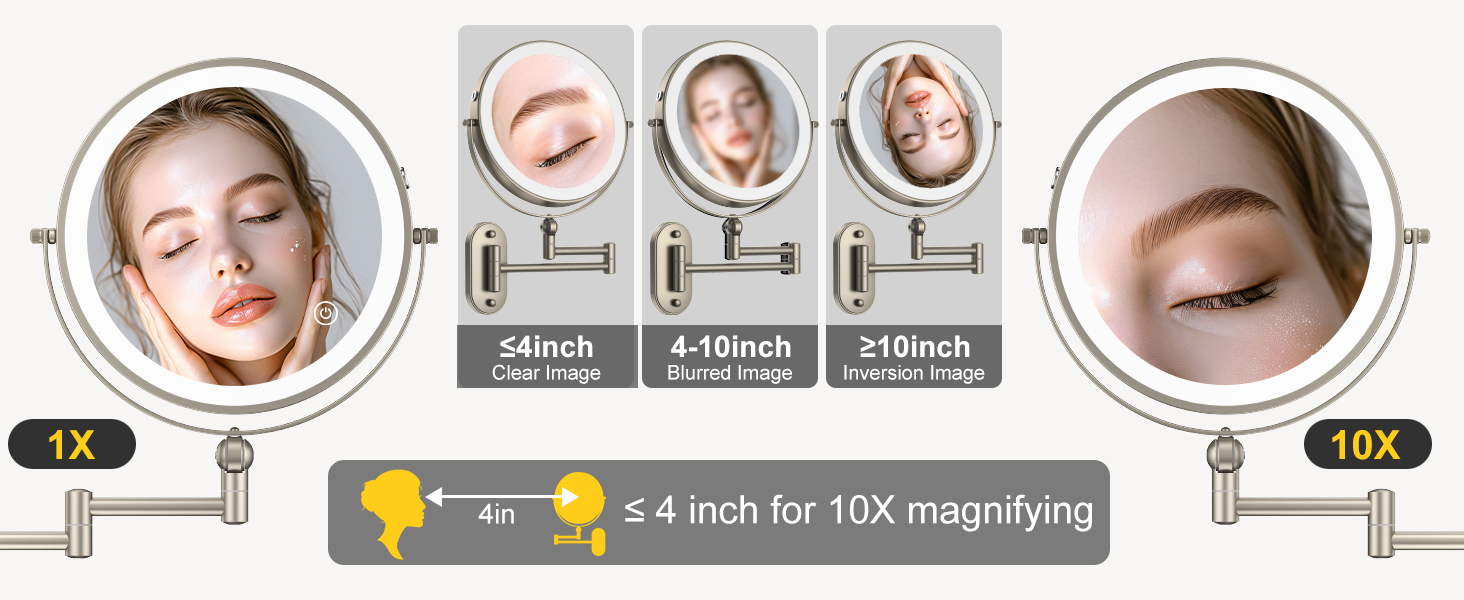Wall Mounted Lighted Makeup Mirror