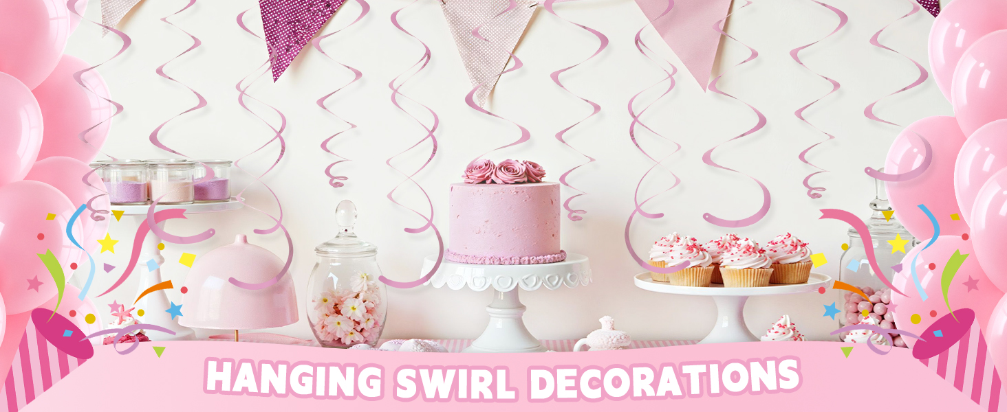 Pink Hanging Swirl