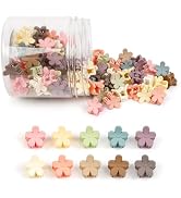 100Pcs Colorful Mini Flower Hair Clips, TEBIEKOY Baby Hair Clips Mini Claw Clips Cute Jaw Clips H...