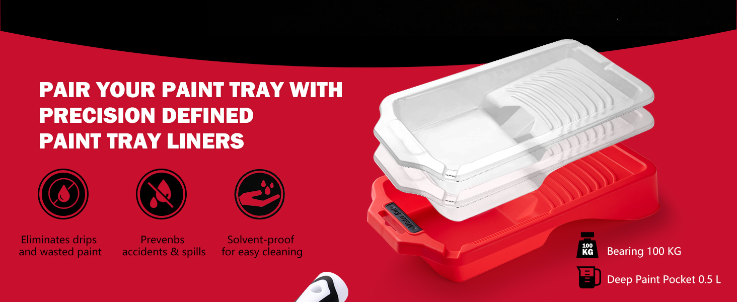 4 inch paint tray, paint tray liner