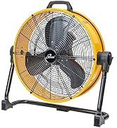 iLiving 20 Inches 5703 CFM Heavy Duty High Velocity Barrel Floor Drum Fan With DC Brushless Motor...