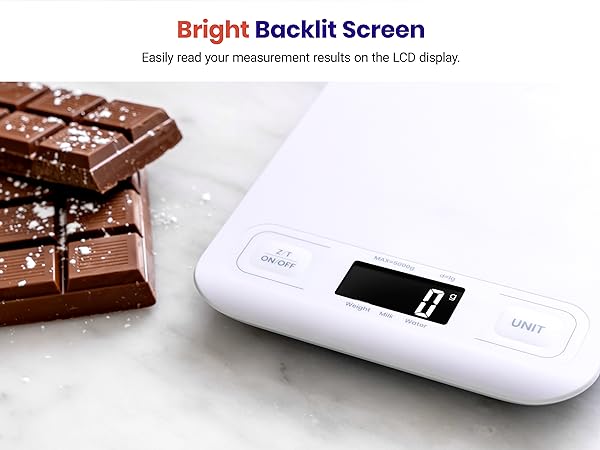 Bright LCD screen makes it easy to read.