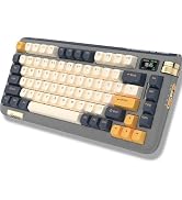 FOPATO F75 Mechanical Keyboard, 75% Hot Swappable Gasket Structure Tri-Mode Gaming Keyboard, 81 K...