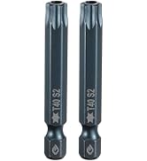 HARFINGTON 2pcs T40 Torx Screwdriver Bit 1/4" Hex Shank 2" Long S2 Steel Magnetic 6 Point Screw D...