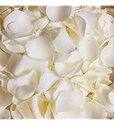 Dried Real White Rose Petals, Freeze Preserved Flower Petals 1.75oz for Valentine Day Gifts Wed...