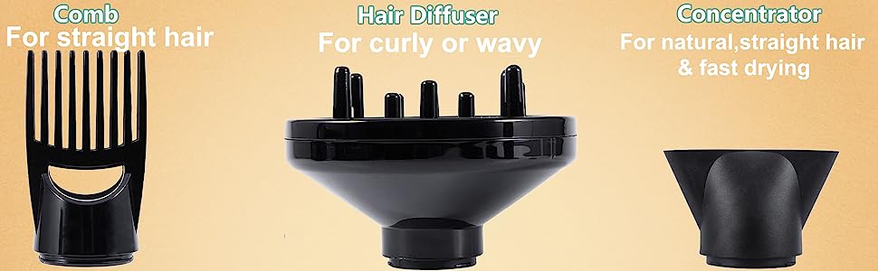 hair dryer with comb