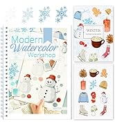 Watercolor Workbooks with Step by Step for Adults Teens - Beginner Watercolor Workbook with 12 Co...