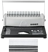 AMGSH Comb Binding Machine, Book Binding,21-Holes 450 Sheets, Comb Binder Machine with Starter Ki...