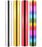Briartw Glimmer Hot Foil Roll Bundle for Crafts,4 Rolls Heat Activated Foil for Glimmer Hot Foil ...