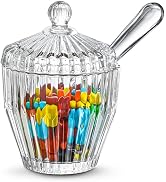 KANPURA Crystal Candy Jar with Lid Decorative Candy Dish Bowl Glass Candy Servers Wedding Candy B...