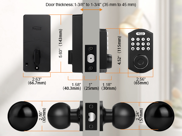 smart deadbolt with door knob