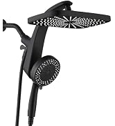 High Pressure Rain Shower Head: Upgrade Shower Heads with Handheld Spray Combo with Fixed Showerh...