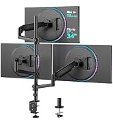 WALI Stacked Triple Monitor Mount for 13-34 inch Screens, 19.8 lbs per Arm | 3 Monitor Desk Mount...