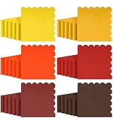 durony 150 Pack Scalloped Napkins 5 x 5 Inch Disposable Paper Napkins Gradient Color Napkins with...