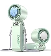 Coolhill Pro Handheld Portable Fan with Ice Cooler: 199-Speed 5500mAh Rechargeable Handheld Fan, ...