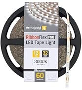 Armacost Lighting 142250 Ribbon Flex Pro Tape Light 60 LEDs/m, Soft Bright White 3000K 32.8 ft. P...