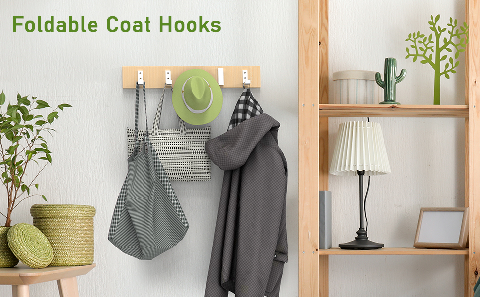 Foldable coat hooks