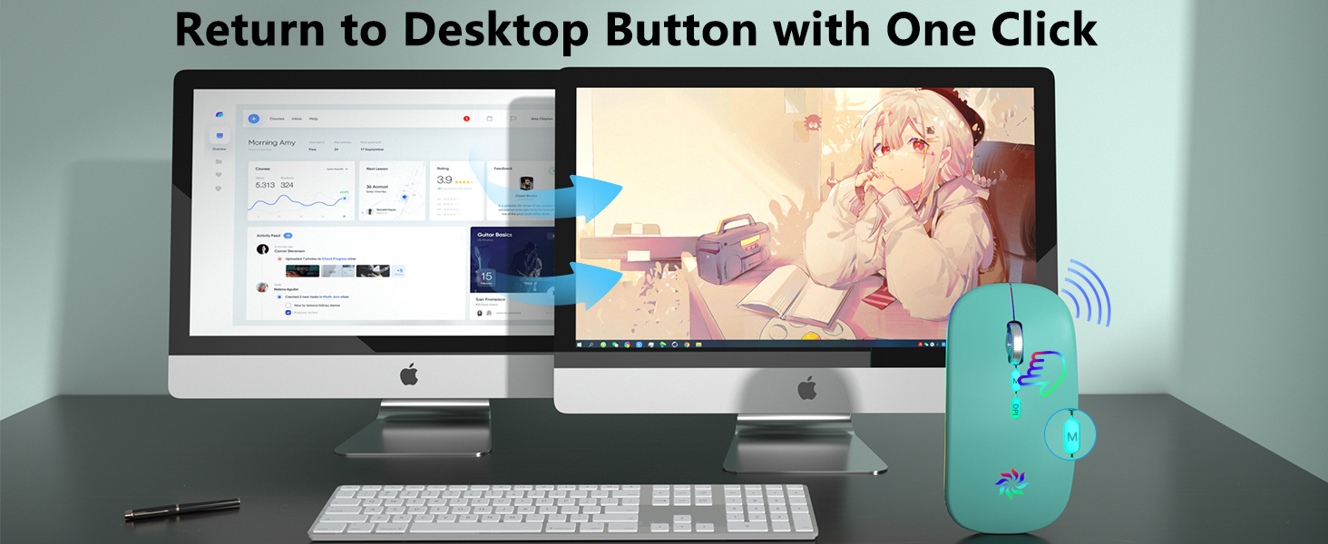 Return to Desktop Button with One-click