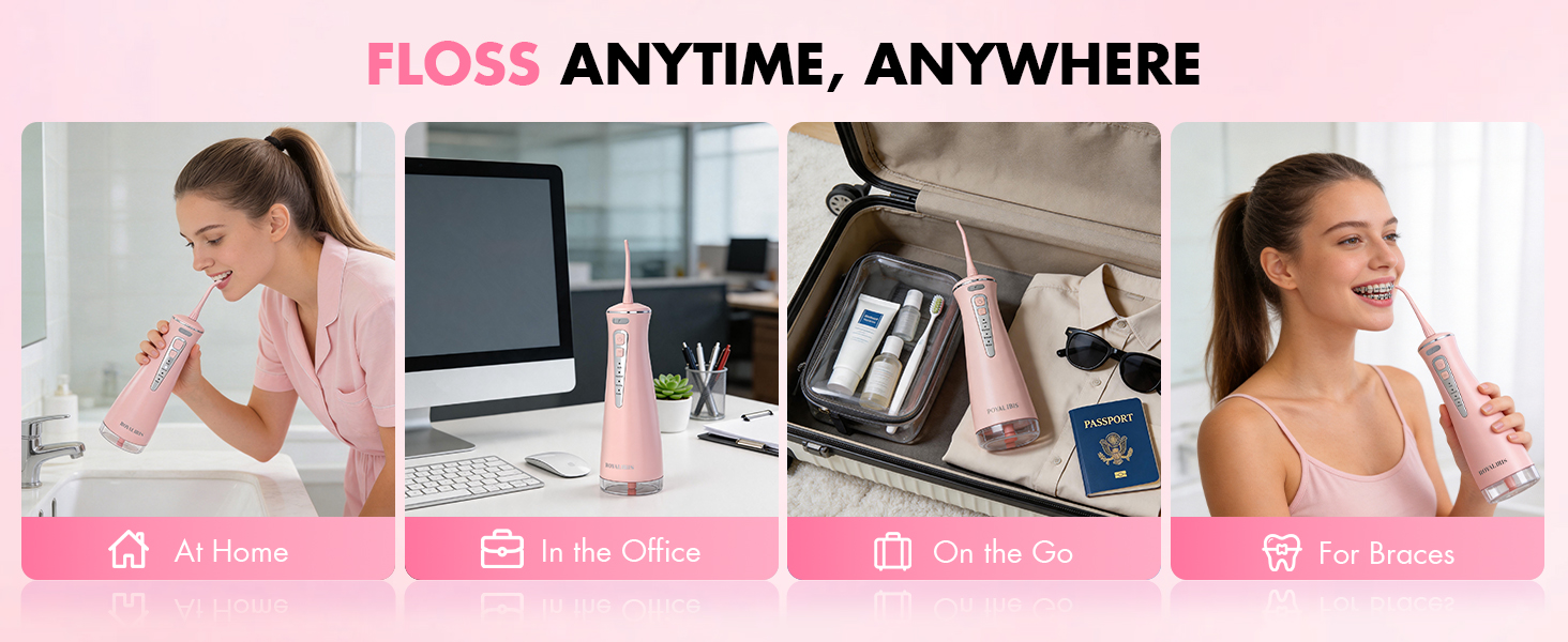 pink water flosser