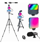 Peanutech Vlogging Kit for iPhone,Vlogging Kit for Andriod Phone, YouTube Starter Kit with RGB Li...