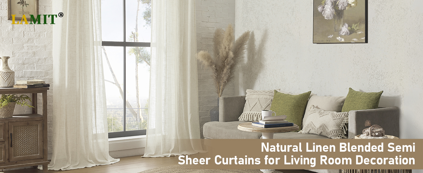 natural linen curtains for living room
