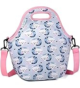 VASCHY Lunch Box Bag for Girls, Lightweight Neoprene Lunch Tote for Toddler Kids Girls to School ...
